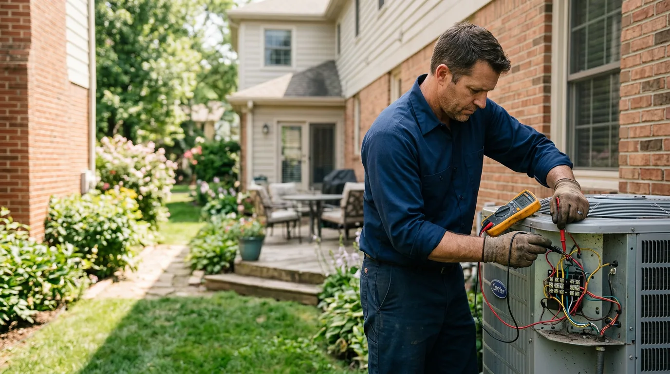 HVAC technician working near League City, TX